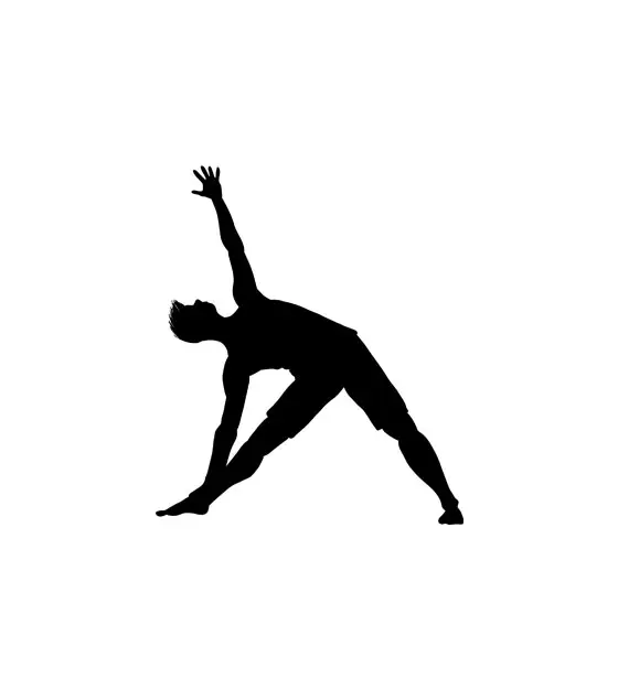 Trikonasana Pose Yoga Poses Silhouette Art