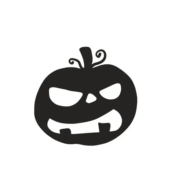 Unamused Halloween Pumpkin Silhouette Art