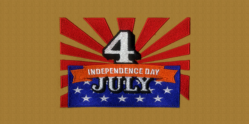 USA Independence Day Free Embroidery Design
