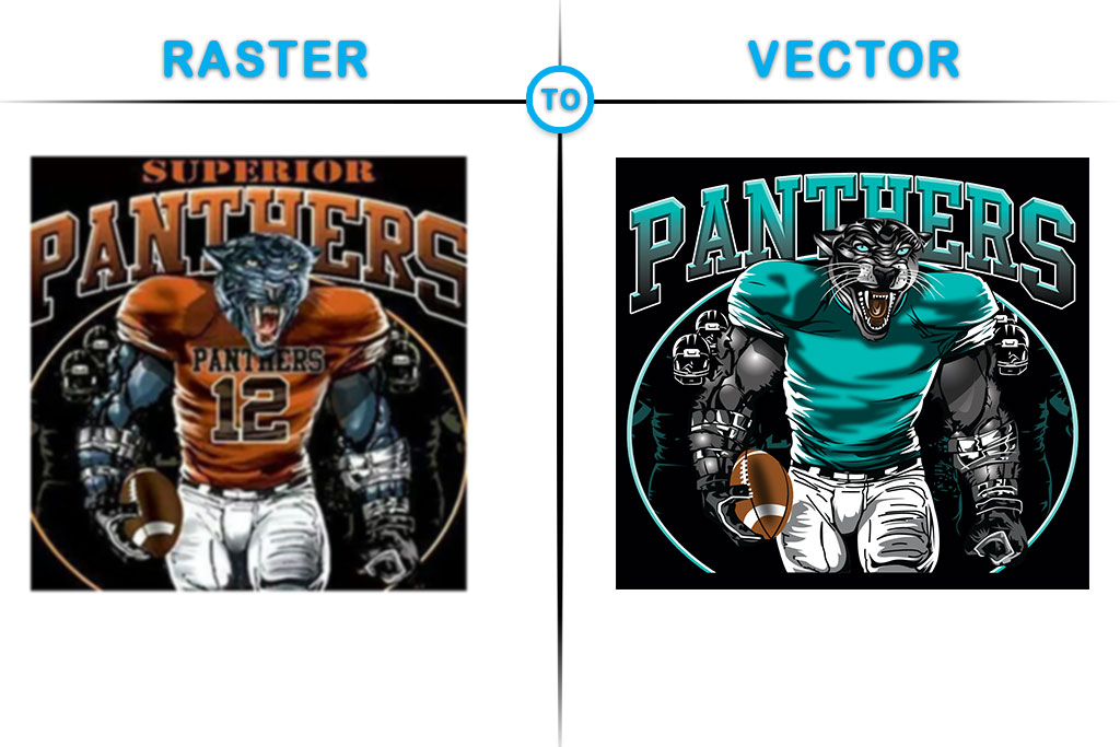 Fierce Football Panther Vector Design