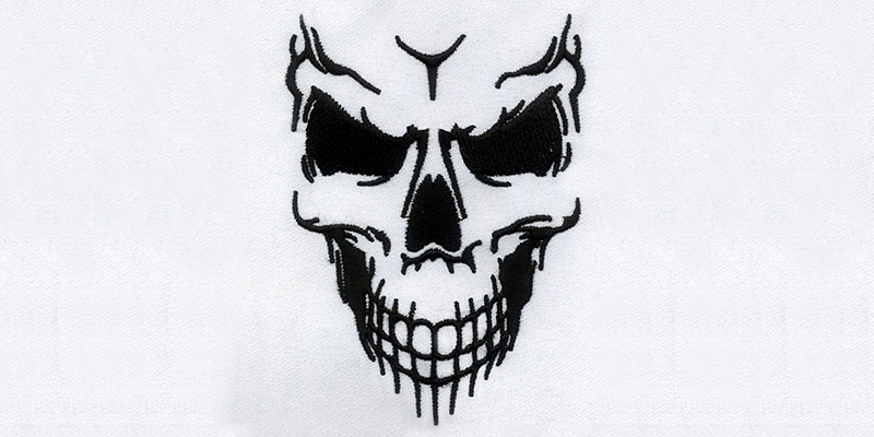 Skeleton Face Halloween Embroidery Design
