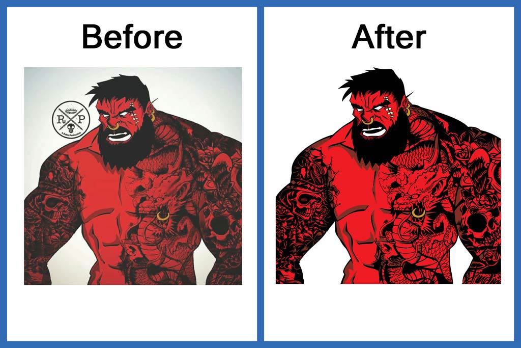Red Bearded Hulk Vector Design