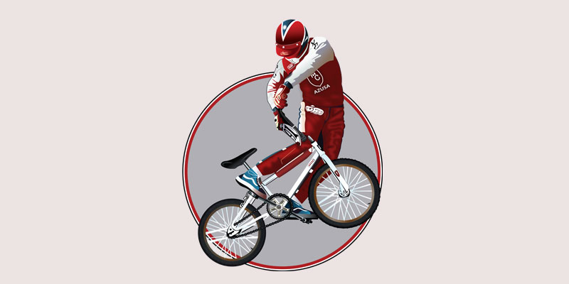 High Resolution Bicycle Rider Vector Design