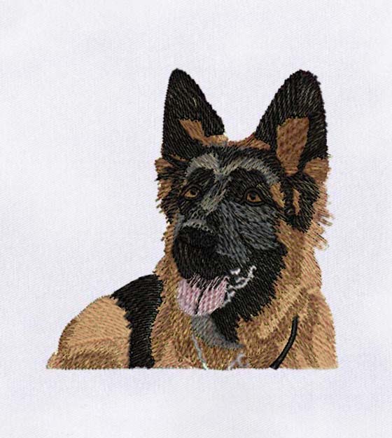 Cute Slobbering Dog Embroidery Design