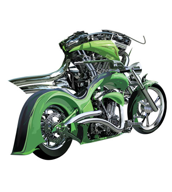 Heavy Motorbike Vector Design