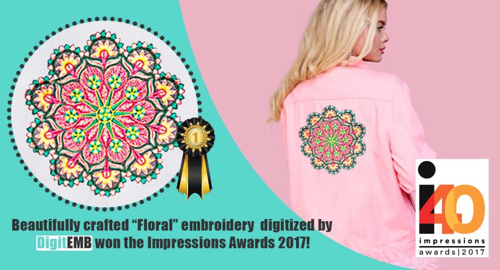 Ethnic Floral Quilting Motif Award Winning Design 2017