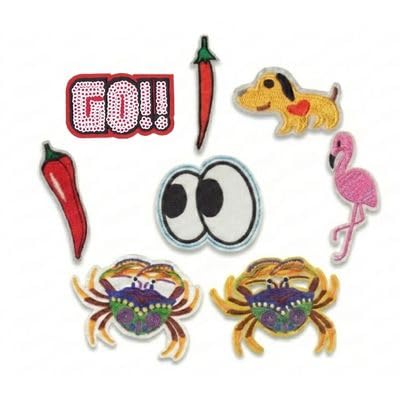DigitEMB 8 Pcs Cute Funny Iron On Patches for Clothing, Embroidered Applique Patches for Jackets, Jeans, Backpacks and Hats